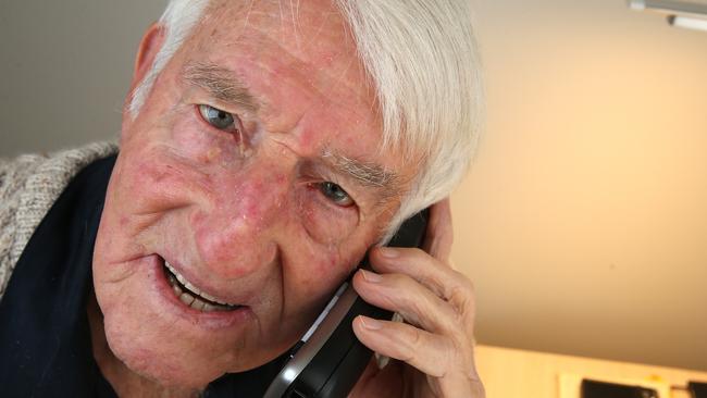 ATO scam warning. Jim Hobill, in his 80s, sensed he had received a scam phone call from someone claiming to be from the ATO so he called them directly to confirm and he was right. Picture: Mike Dugdale