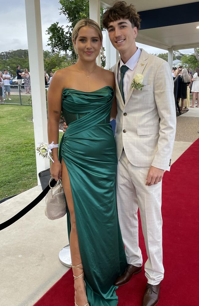 Taylah and Arlo at the 2023 Mountain Creek State High formal.