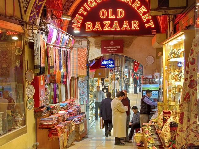 Prime tourist hotspot ... Istanbul’s famous Grand Bazaar is one of the country’s big tourist drawcards.