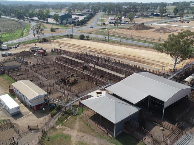 Stage 1 of the Warwick Saleyards redevelopment is now well underway as contractors continue to work tirelessly to have the first stage completed by March 2024. Photo: SDRC