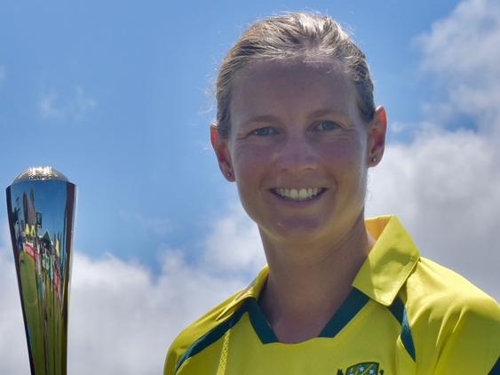 Mithali Raj (left) and Meg Lanning before the three-match ODI series to be played in Mackay at the Great Barrier Reef Arena, September 20, 2021. Picture: Matthew Forrest