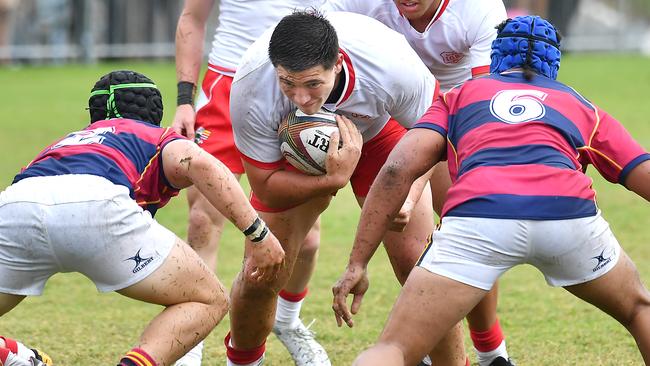 Ipswich player Benjamin Pula-Fatu First XV GPS game between Ipswich and BSHS Saturday August 13, 2022. Picture, John Gass