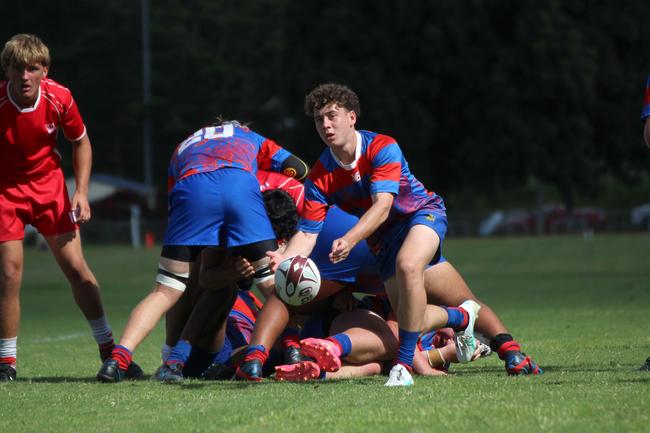 Ballymore Cup rugby action at the Albany Creek Brumbies Junior Rugby Union Club on Friday, April 12, 2024.