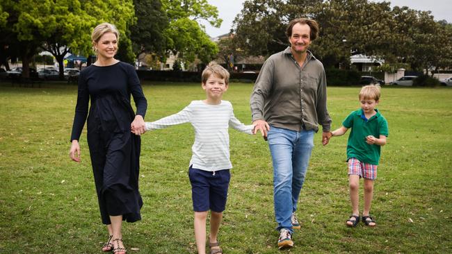 Freyer with husband Alexander Gilly and their two sons Oskar Gilly, 6, and Gabriel Gilly, 7. Photos by Renee Nowytarger