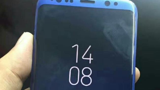 A leaked photo of a Samsung Galaxy S8 in blue. Picture: Supplied