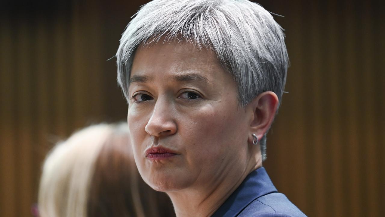 Foreign Minister Penny Wong repeated her call for a humanitarian pause. Picture: NCA NewsWire / Martin Ollman