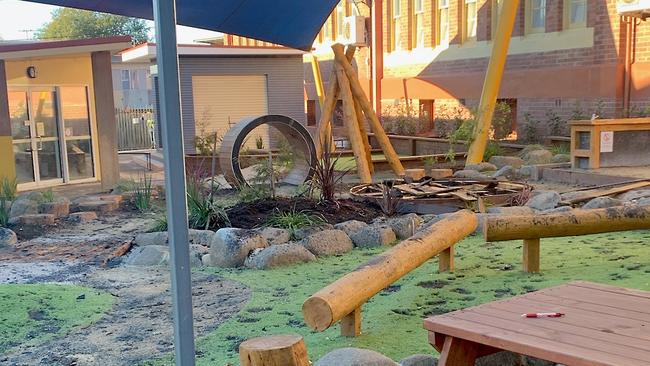 New build kinder playground at Campbell Street Primary School in Hobart that was damaged overnight. Picture: supplied