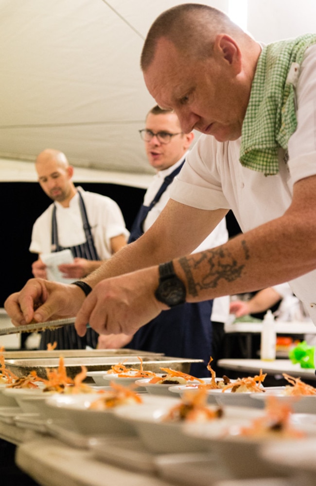 The hierarchy in Ian Curley’s kitchen is clear. Picture: Jen Dainer/Industrial Arc Photography