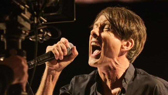 Brett Anderson went on a rampage into the crowd during his band Suede's latest gig. Picture: Instagram