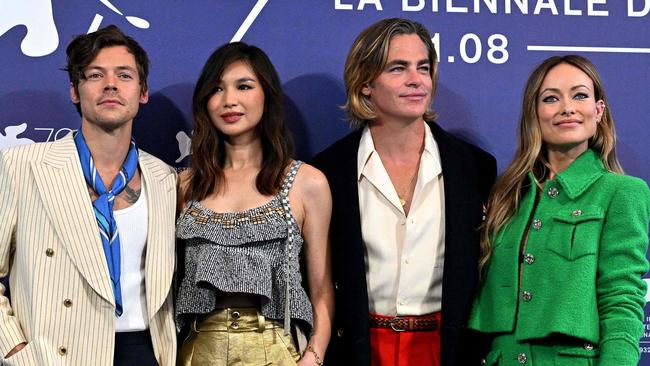 Don’t Worry Darling stars Harry Styles, Gemma Chan, Chris Pine and is directed by Olivia Wilde. Picture: Tiziana Fabi/AFP