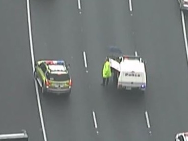 A man has been shot by police on the Logan Motorway at Drewvale. Picture: 7 News Brisbane