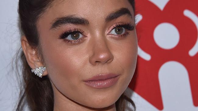 US actress Sarah Hyland arrives in the press room for the iHeartRadio Music Festival in Las Vegas, Nevada on September 21, 2018. (Photo by CHRIS DELMAS / AFP)