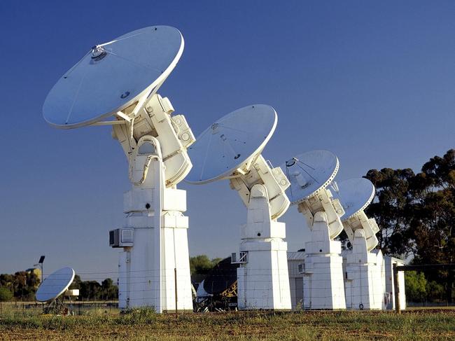 UNDATED ADF IMAGE: Antennas used by Defence Science and Technology Gr ... eriements involving satellite communications. Picture: Supplied via NCA NewsWire