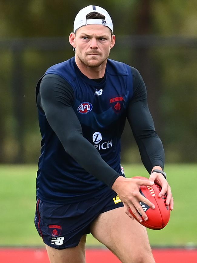 Steven May trained with the Demons on Monday. Picture: Quinn Rooney/Getty Images