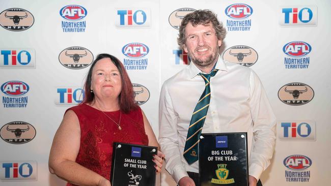 Jabiru Bombers and PINT were awards best the small and big club awards at the 2022-23 NTFL Nichols Medal Night. Picture: Pema Tamang Pakhrin