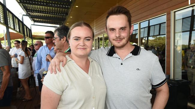 Georgina Holloway and Patrick Ryant at Moama Bowling Club Echuca Cup. Picture: David Smith