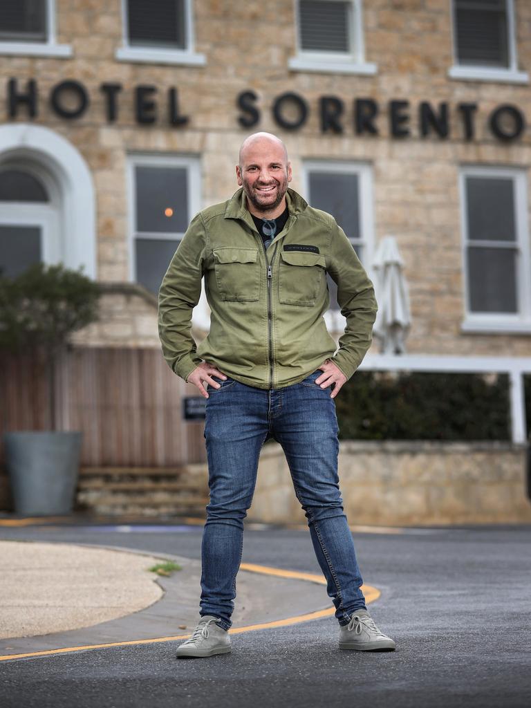 George Calombaris at Hotel Sorrento. Picture: David Caird