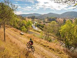 The Brisbane Valley Rail Trail is fast becoming a popular visitor location. Picture: Lachlan Ryan