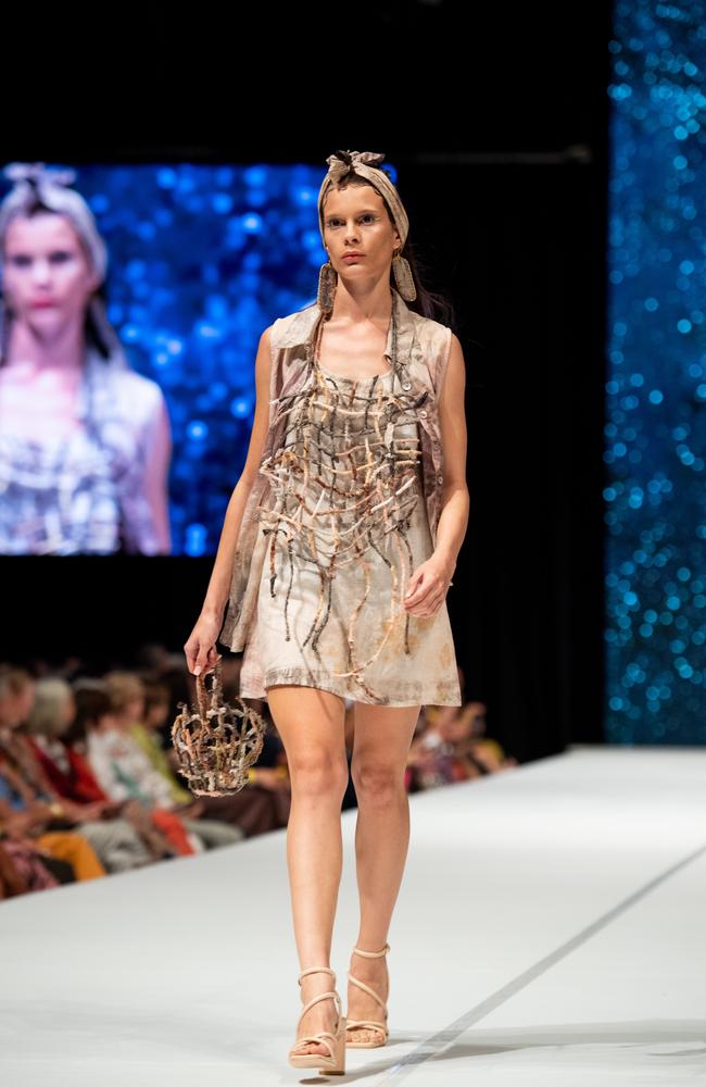 2024 Country to Couture at the Darwin Convention Centre showcases hand-designed First Nations fashion. Picture: Pema Tamang Pakhrin