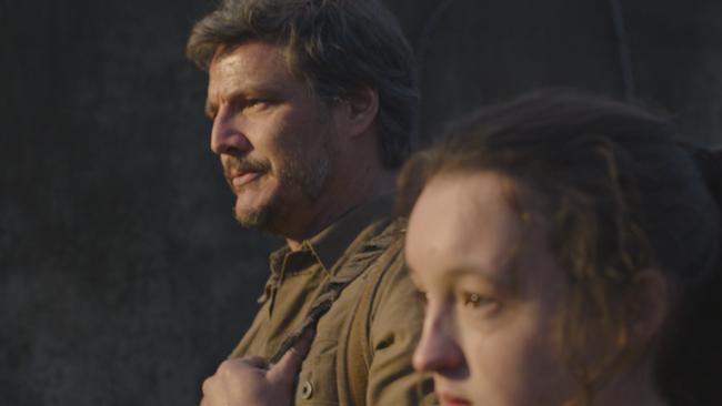 Pedro Pascal and Bella Ramsay in a scene from The Last Of Us.