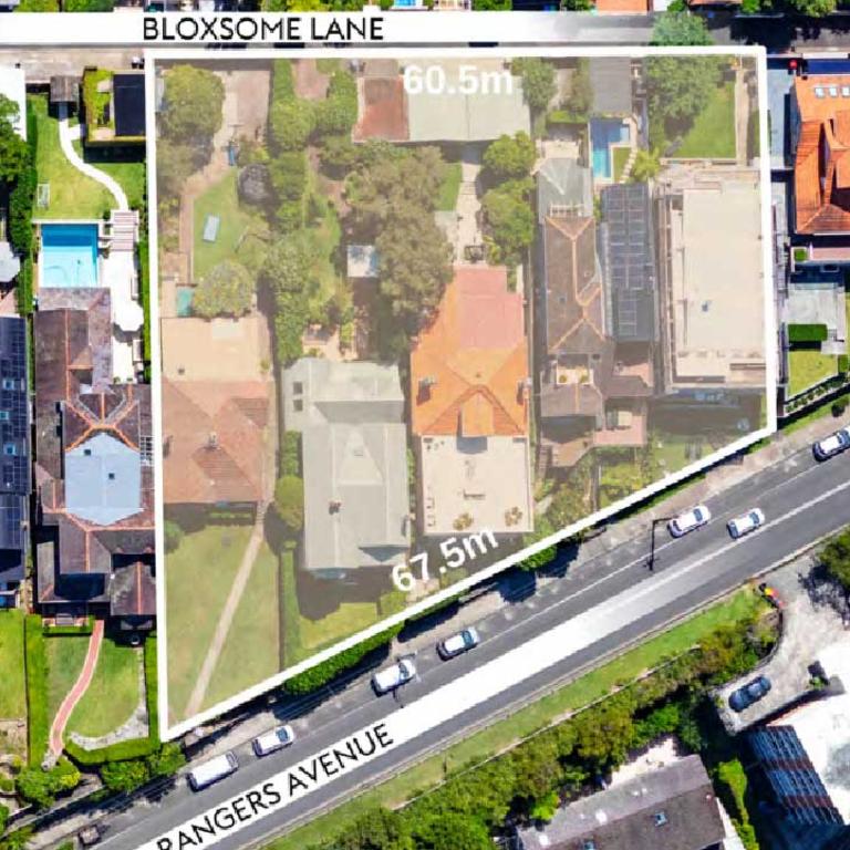 These five homes on Rangers Ave in Mosman have sold under the radar for a confidential price – believed to be $60 million.