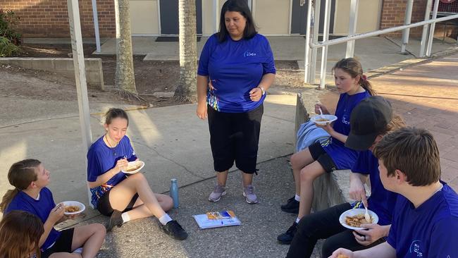 Park Ridge State High School students pictured taking part in the Blue Edge program.