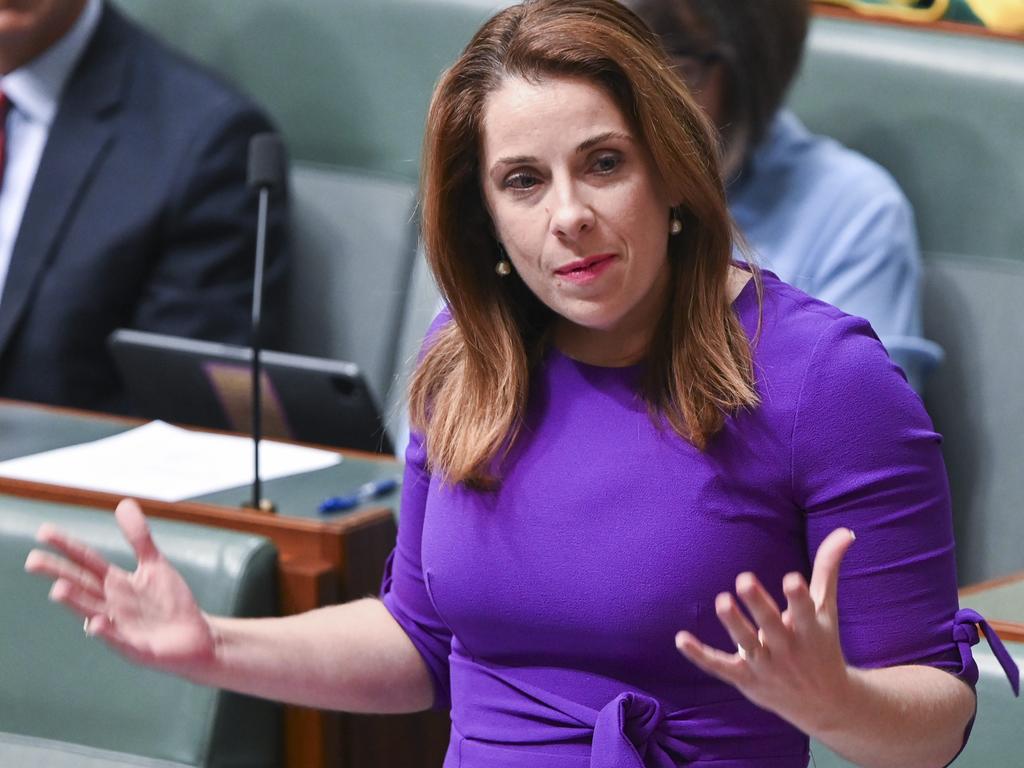 Aged Care Minister Anika Wells during Question Time at Parliament House in Canberra. Picture: NCA NewsWire / Martin Ollman