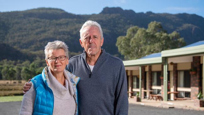 Pip and Gary Spooner recently purchased the Halls Gap Motel, taking it over on what was meant to be on of its busiest weekends Easter. Picture: Jason Edwards