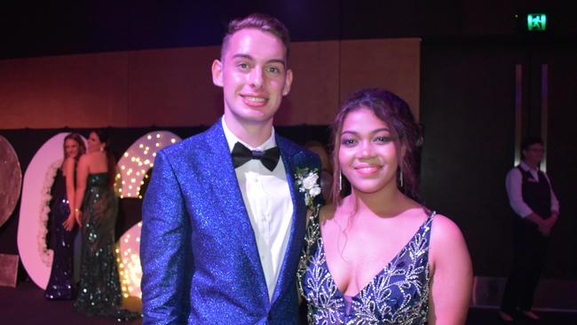 Sean Bower and Angelica Mesina at the Mackay State High School formal at the MECC, on Wednesday November 18. Picture: Zizi Averill