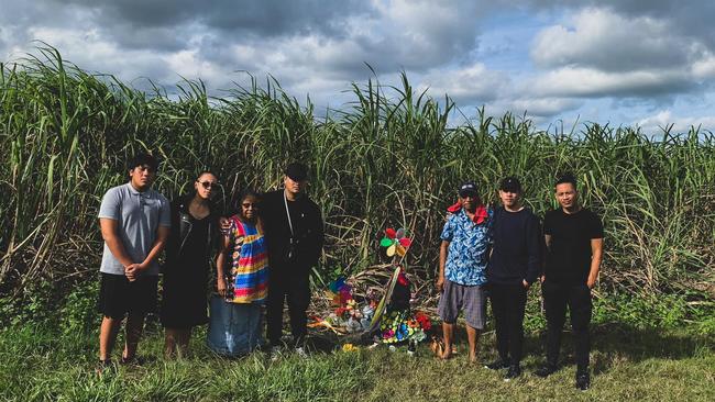 Mourners gather to celebrate the life of Tee (Torres) Weka killed in a car crash near Ingham last month.