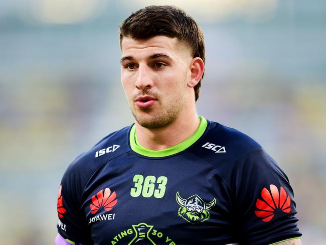 NRL; North Queensland Cowboys Vs Canberra Raiders at Queensland Country Bank Stadium, Townsville. Curtis Scott. Picture: Alix Sweeney