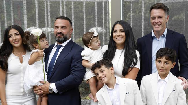 The Abdallahs and the Premier of NSW Chris Minns at the Steps for Forgiveness event, The Botanical Gardens, Sydney. Picture: Damian Shaw