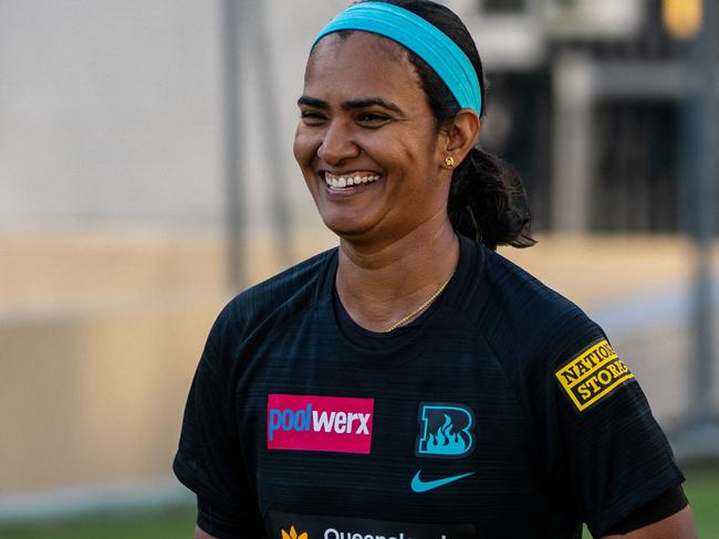 Indian cricket allrounder Shikha Pandey will be playing for Brisbane Heat in the WBBL Picture supplied by Queensland Cricket