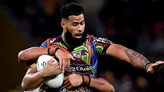 Payne Haas still has plenty of goals to tick off in the NRL. Picture: Bradley Kanaris/Getty Images