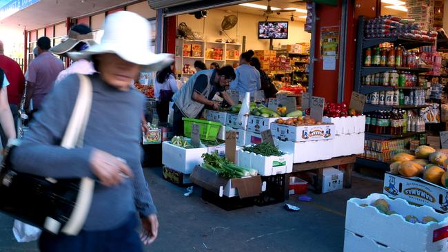 Inala Civic Centre is fabulous for affordable and exotic fruit and vegetables, but the vicinity is not recommended by locals after hours. Picture: Richard Walker.