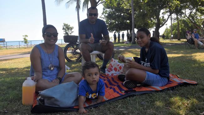 Lani, Peli, Maggie, and Judah Bitu enjoyed the Nightcliff Seabreeze Festival, 2023. Picture: Sierra Haigh