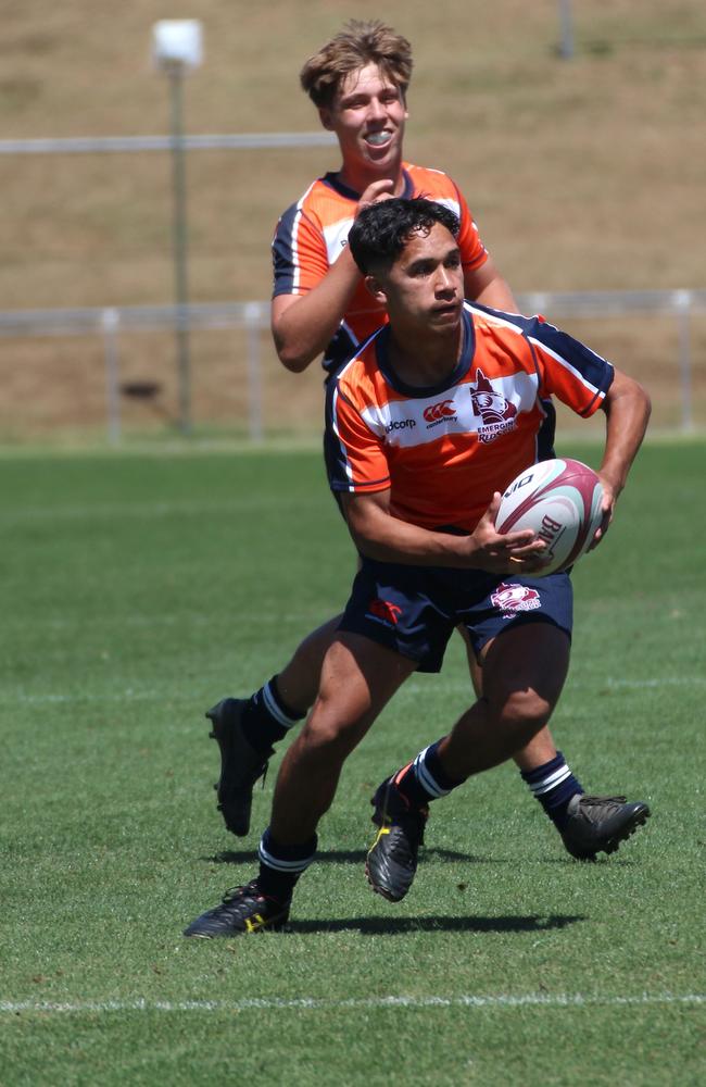 Emerging Reds Cup day 1 action between SEQ and Brisbane Grey in the Under 15s.