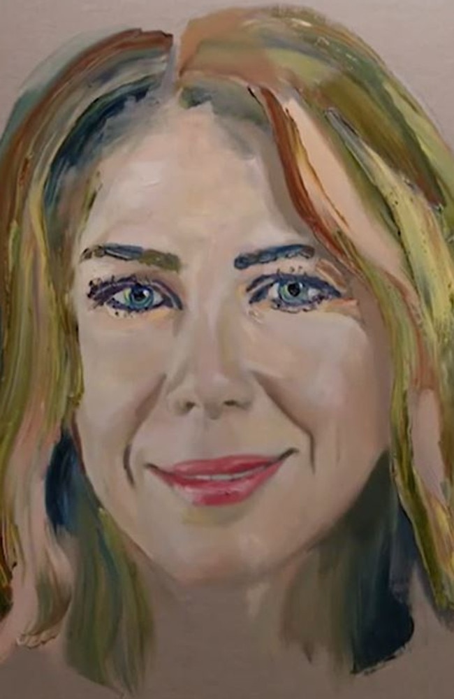 Anh Do's portrait of Kate Ritchie unveiled. Picture: ABC