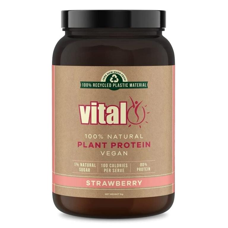 Vital Plant Protein Strawberry Flavour. Image: Amazon Australia