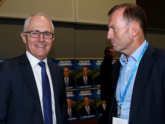 Malcolm Turnbull and Tony Abbott, pictured in 2017. Both leaders were Scorpios. Picture: AAP Image/Dan Himbrechts