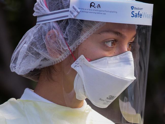 SYDNEY, AUSTRALIA - AUGUST 11 2020: Nurses at the Killara Covid testing Clinic in Sydney Australia on AUGUST 11 2020. Photo: NCA Newswire / Gaye Gerard