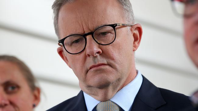 Labor leader Anthony Albanese in Tasmania on day two of the federal election campaign. Picture: Toby Zerna