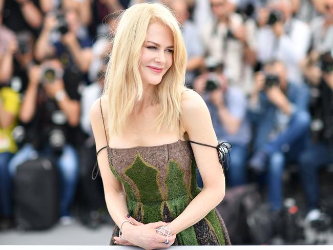 Nicole Kidman stands before the press for the second time in less than 24 hours at the Cannes Film Festival in Cannes, southern France. Picture: Alberto Pizzoli