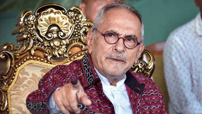 Former East Timorese leader and presidential candidate Jose Ramos Horta during a press conference in Dili after a landslide victory in East Timor's presidential election, according to preliminary results by the election secretariat.