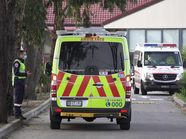 All residents at St Basil's home for the aged in Fawkner were evacuated to hospital by July 31, 2020. Picture: Stefan Postles