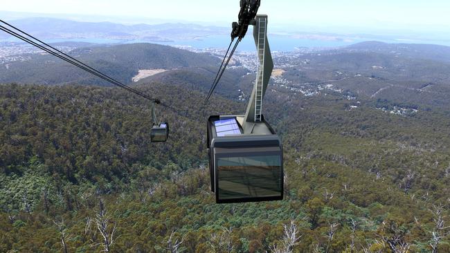 Artist’s impression of the proposed cable car.