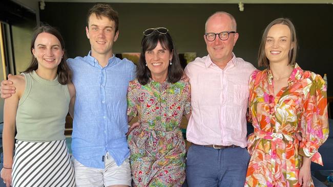 ‘A wonderful life’: Tim Proudman is living on borrowed time. Pictured here with his children Charlotte, Will and Bec, with wife Susanna. Picture: Supplied