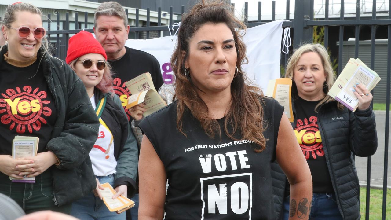 Senator Lidia Thorpe votes at Reservoir in Victoria. Picture: David Crosling/NCA NewsWire