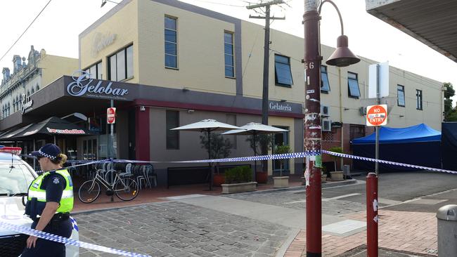 Police officers on the scene at Gelobar. Picture: AAP