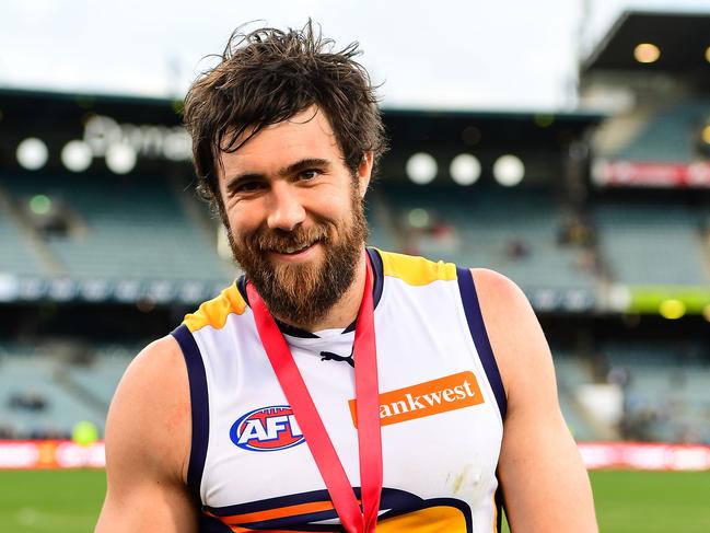 Josh Kennedy of the Eagles won a Ross Glendinning medal in 2016.